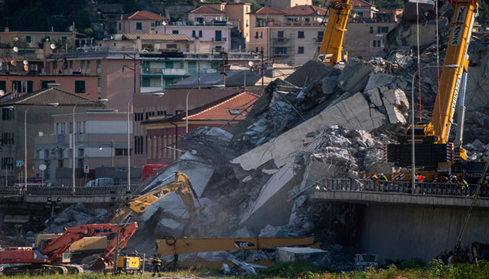 Firefighters have not lost hope of finding miracle survivors in Genoa