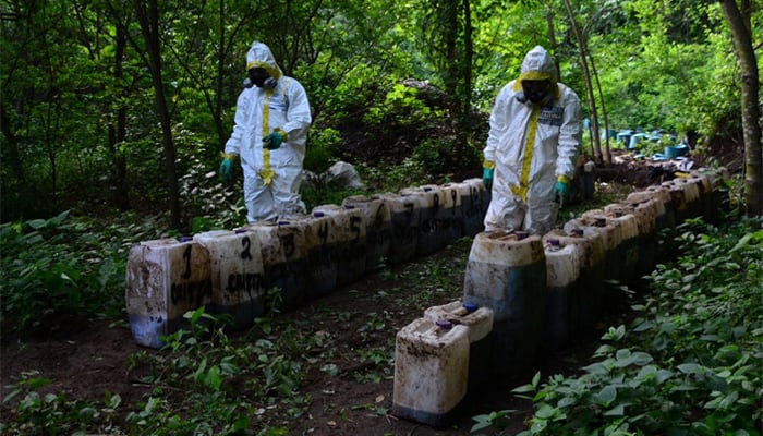 Mexico navy says finds 50 tonnes of meth in mountain lab