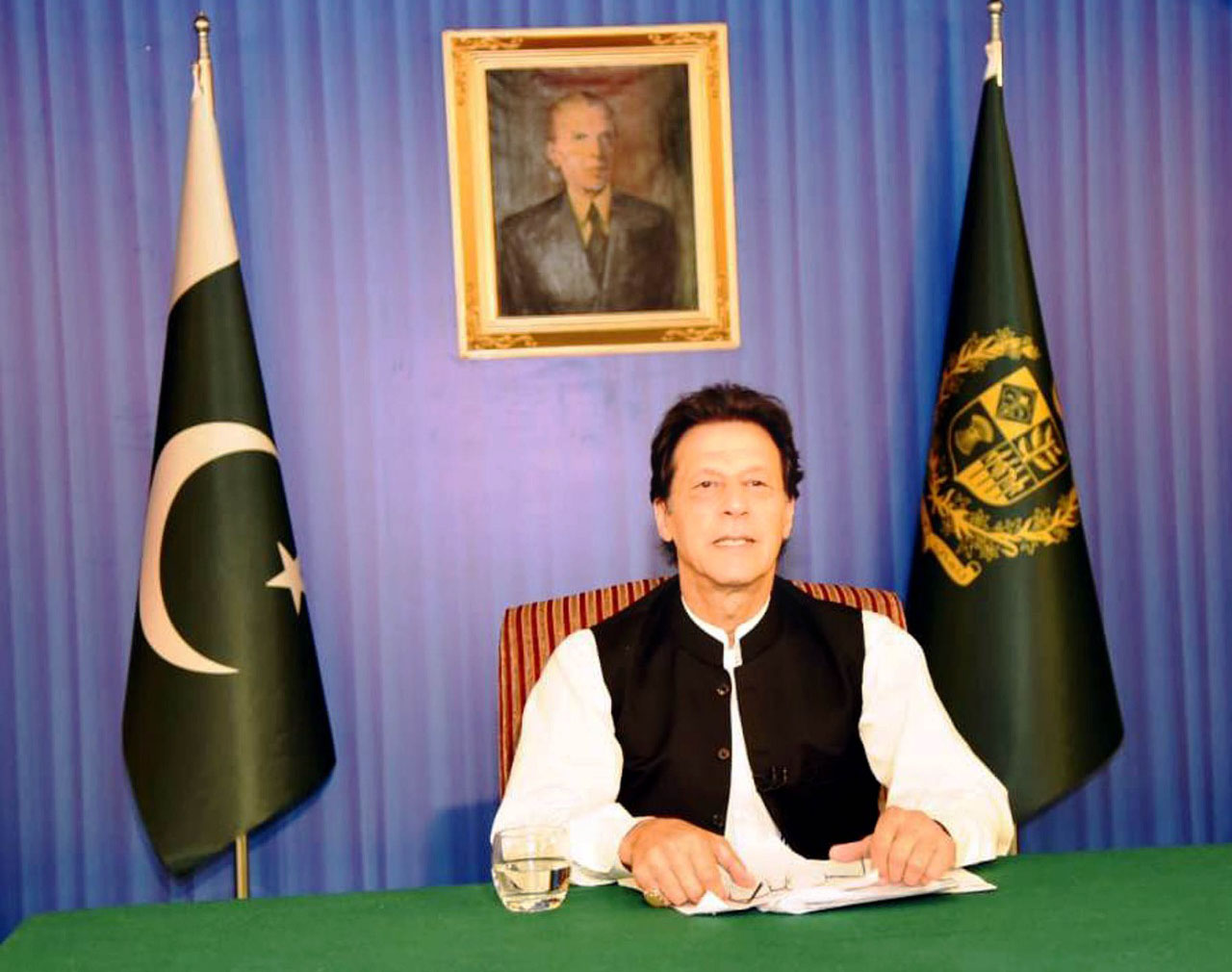 Prime Minister Imran Khan delivering his inaugural address to the nation 