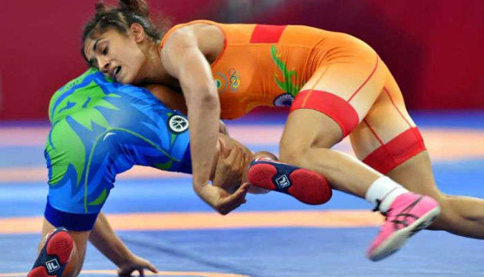 Life imitates art as Indian wins women's wrestling gold