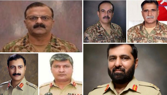 Six Pakistan Army officers promoted to rank of lieutenant general 