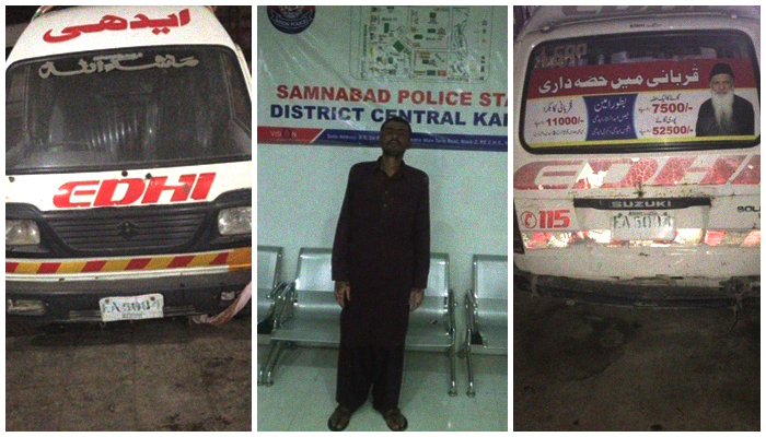 Police recover Edhi ambulance stolen by 'addict' driver from Karachi's Lyari