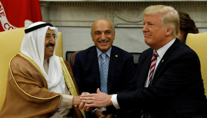 Kuwait emir announces visit to Washington, talks with Trump