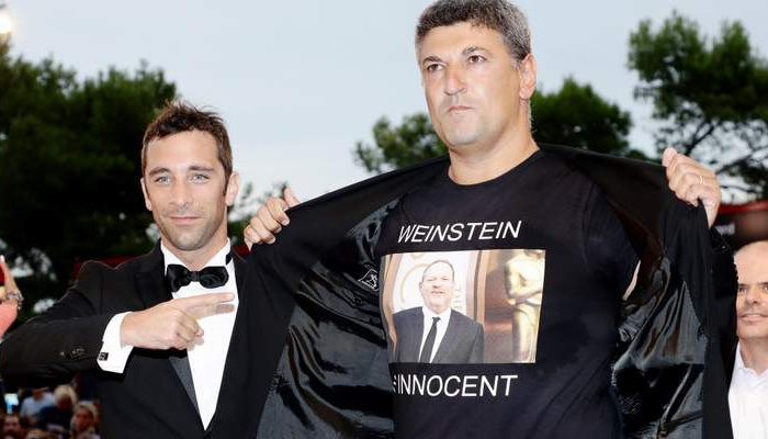 'Weinstein is innocent' shirt causes outrage at Venice Film Festival
