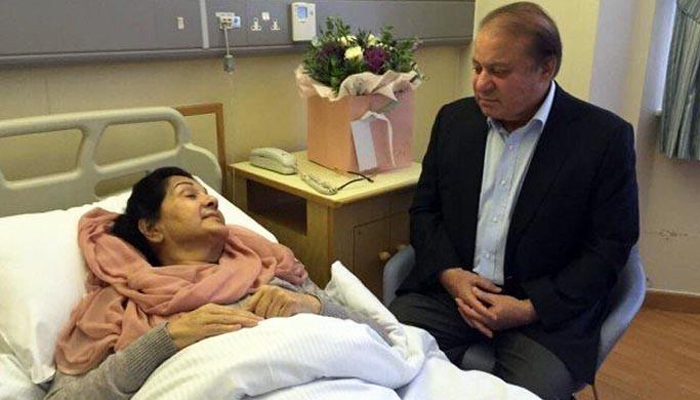 Video of Nawaz Sharif’s last meeting with Kulsoom Nawaz