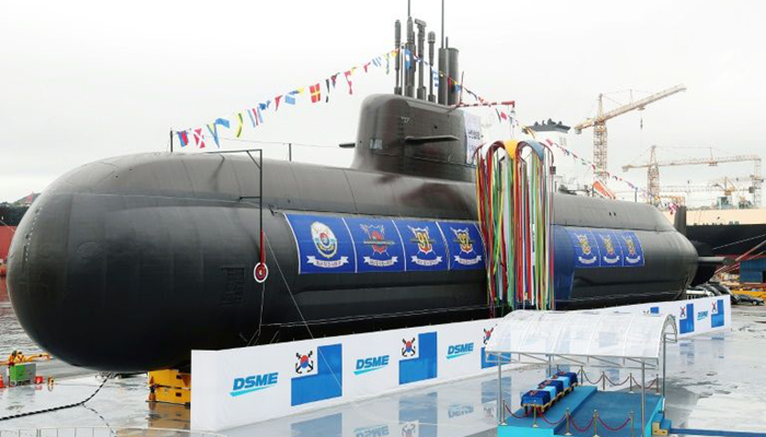 S Korea launches its first missile-capable submarine