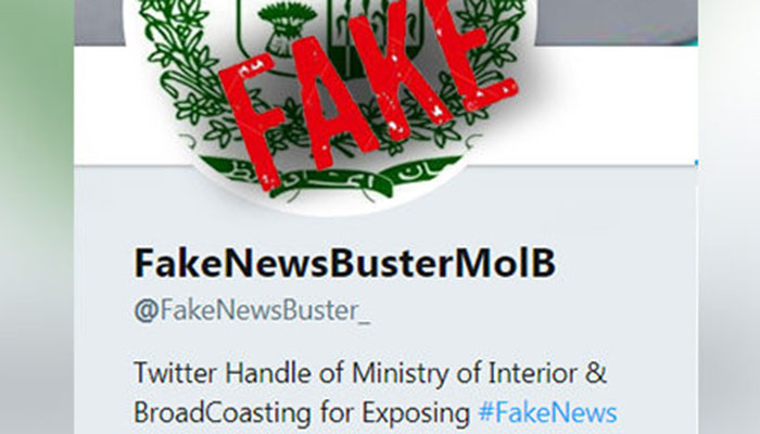 Government's fake news account challenged by imposter Twitter handle 
