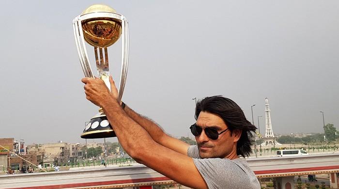 Image result for ICC World Cup 2019 Trophy reaches Lahore on six-day visit