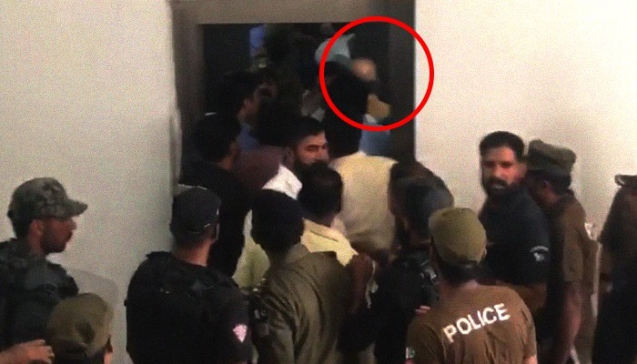 PML-N worker injured after falling from armoured vehicle as Shehbaz arrived in court