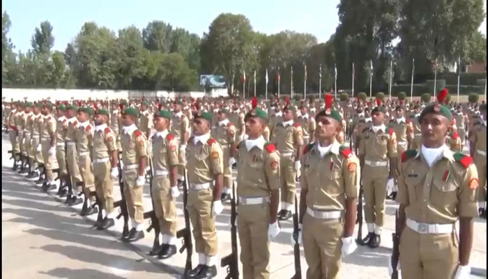 Passing out parade held at Kakul military academy 
