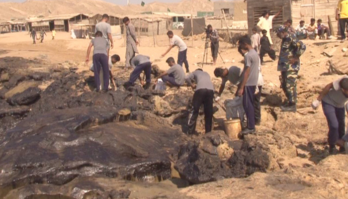 PMSA says 70% area around Mubarak Village cleaned of oil slick