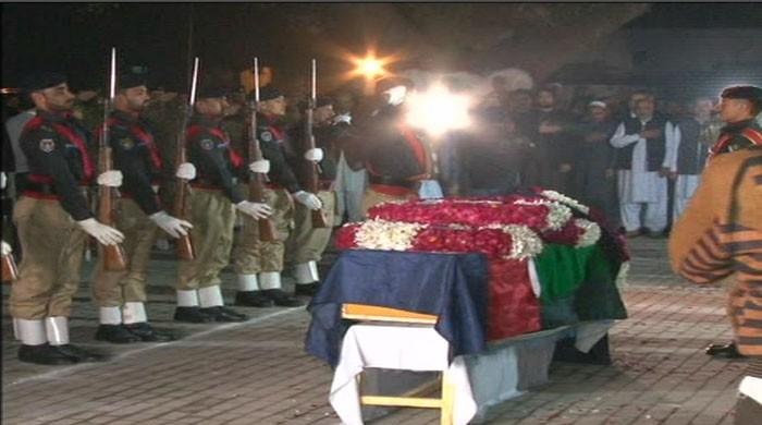 SP Tahir Khan Dawar laid to rest in Peshawar