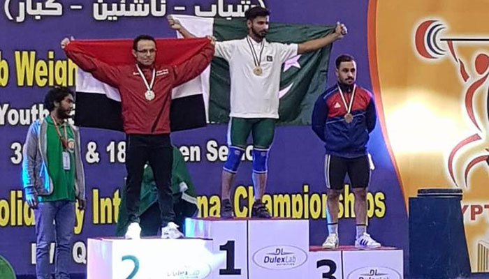 Pakistan’s Talha Talib wins gold at weightlifting championship in Egypt 
