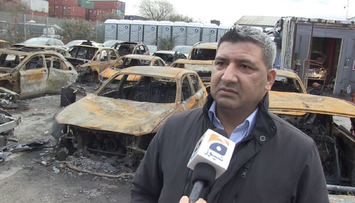 Turkish gang torches cars worth £500,000 of British-Pakistani trader