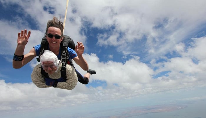 102-year-old great-granny becomes 'oldest' skydiver