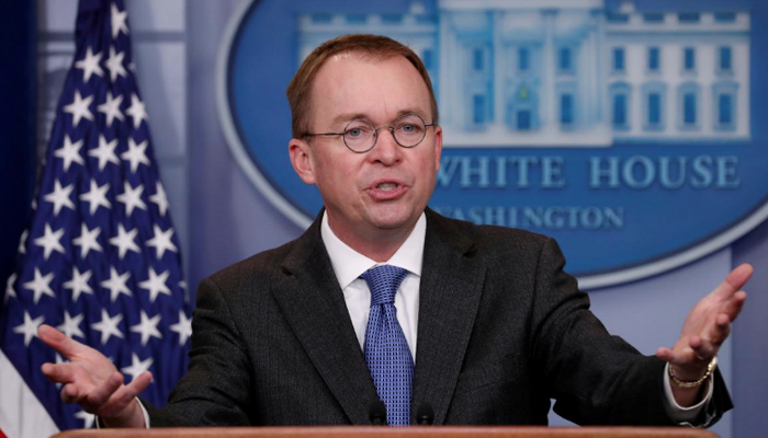 Trump taps budget director Mulvaney as acting chief of staff