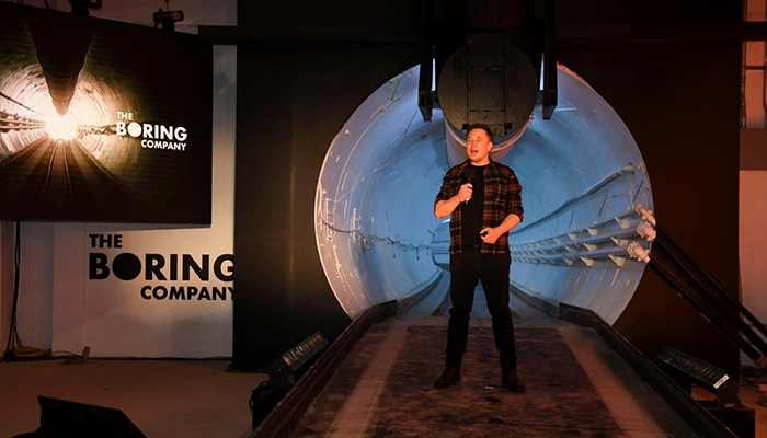 Elon Musk unveils his first Los Angeles-area tunnel