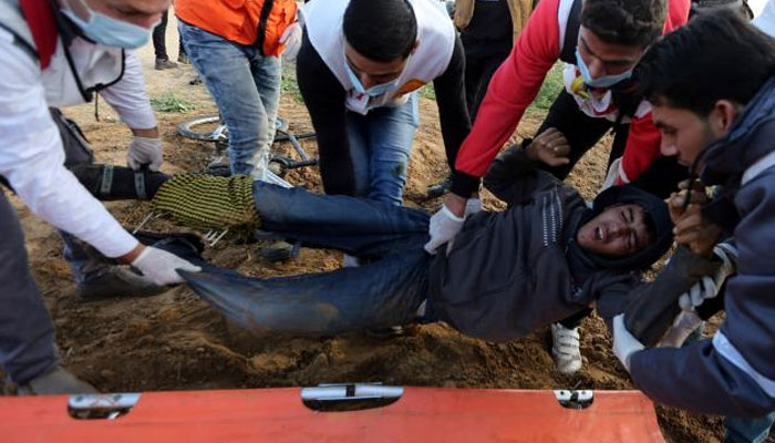 Gaza teen martyred in Israeli fire during border protest: medics