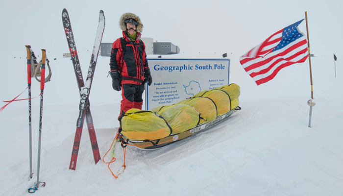 American adventurer completes solo trek across Antarctica