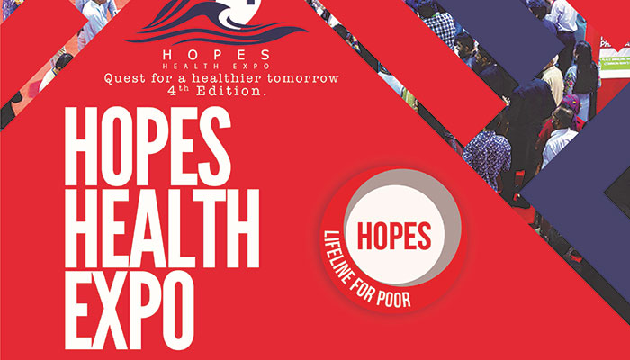 HOPES to conduct fourth health expo on Jan 6 in Karachi