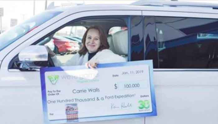 Wife of unpaid federal employee wins $100,000 on lottery
