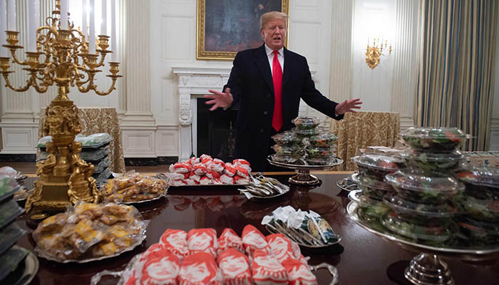 Why did Trump foot bill for fast food feast?