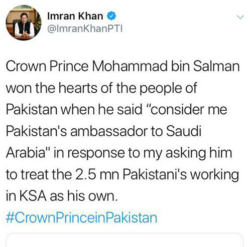 You would get more votes than me in Pakistan, PM Imran tells Saudi crown prince