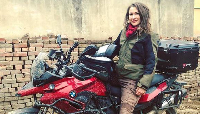 Canadian motorcyclist shares experience of riding as a 'single woman' across Pakistan