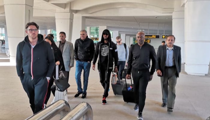 Former Chelsea star Nicolas Anelka arrives in Islamabad