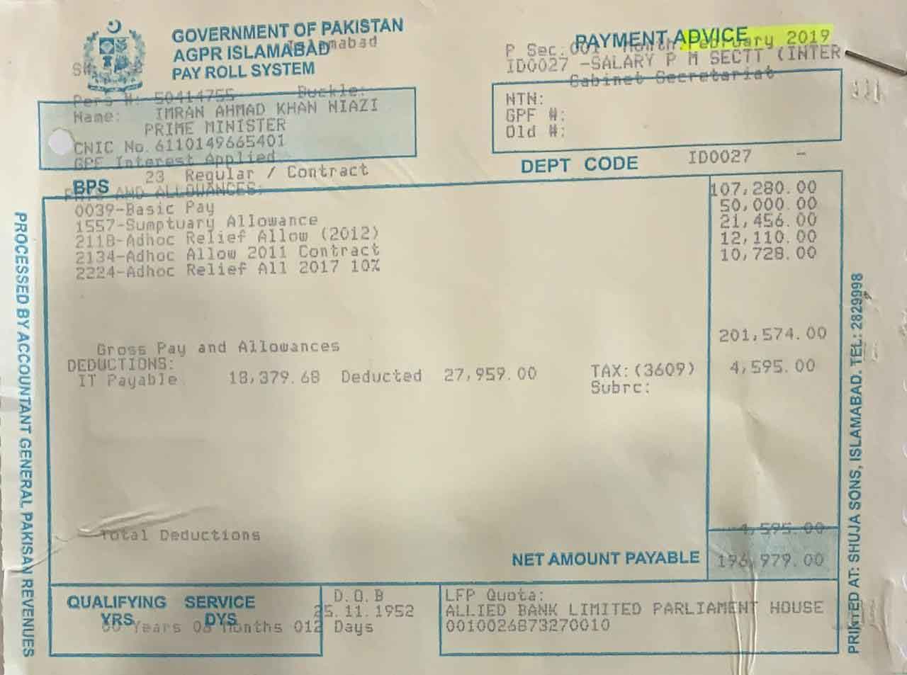Pm Imran Earns Less Than Ministers