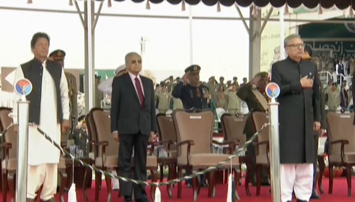 PAF chief leads fly-past at Pakistan Day parade