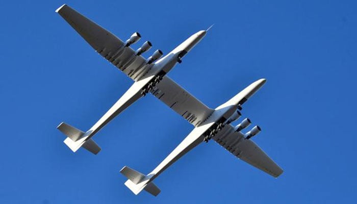 World's largest plane makes first flight over California