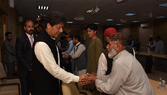 PM Imran Khan meets bereaved families of Hazarganji tragedy, offers condolence