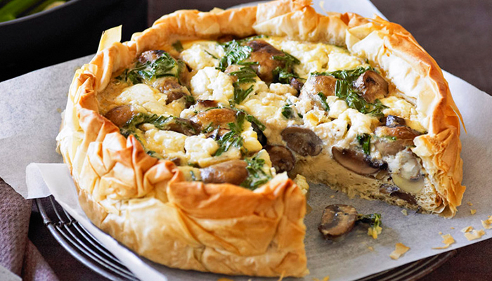 Recipe: Chicken and mushroom quiche