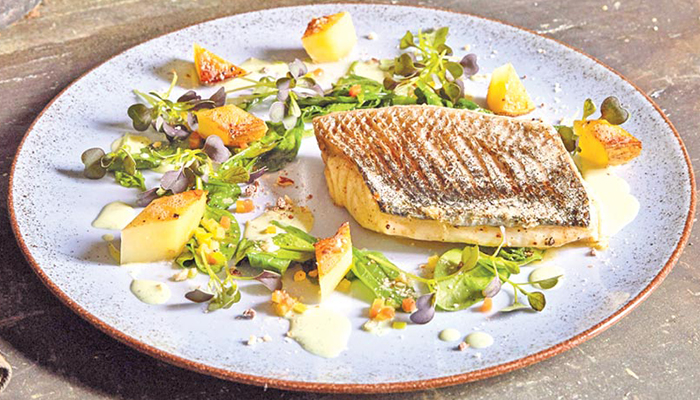 Recipe: Sea Bass with green tea