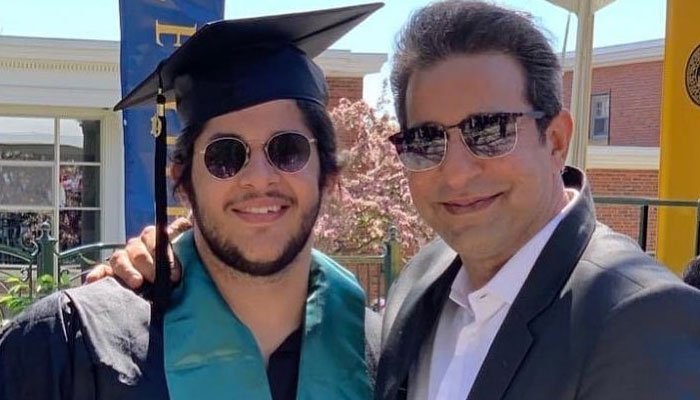 Wasim Akram celebrates son’s college graduation
