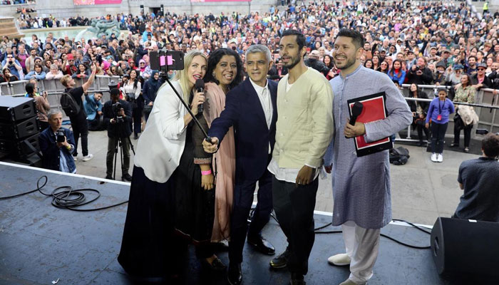 London Mayor Sadiq Khan leads Eid celebrations in Trafalgar Square