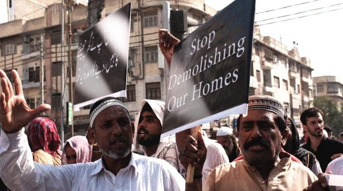 Helpless under the open sky, KCR affectees protest for alternative homes