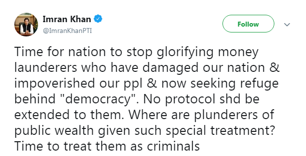 PM Imran says nation should stop glorifying money launderers who have damaged country 