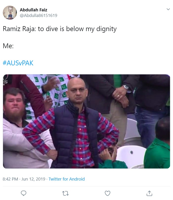 Who was the upset Pakistani fan in Australia match who turned into a meme?