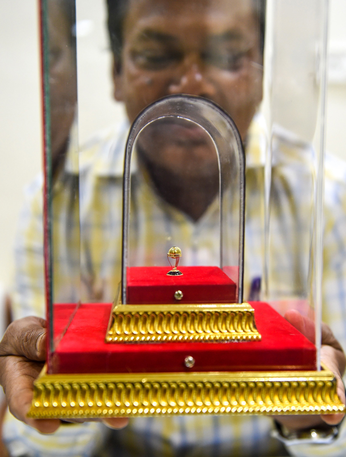 world cup: Ahmedabad jeweller crafts mini Gold World Cup Trophy