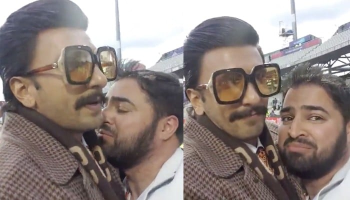 Image result for When Ranveer Singh hugged, consoled a Pakistan fan