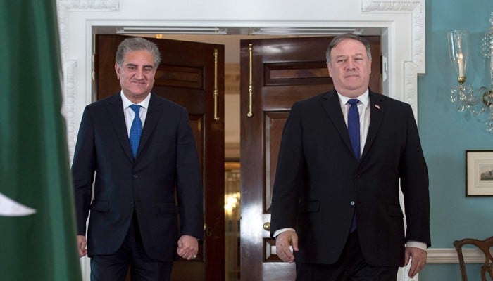 FM Qureshi, US secy Pompeo discuss bilateral relations, regional security
