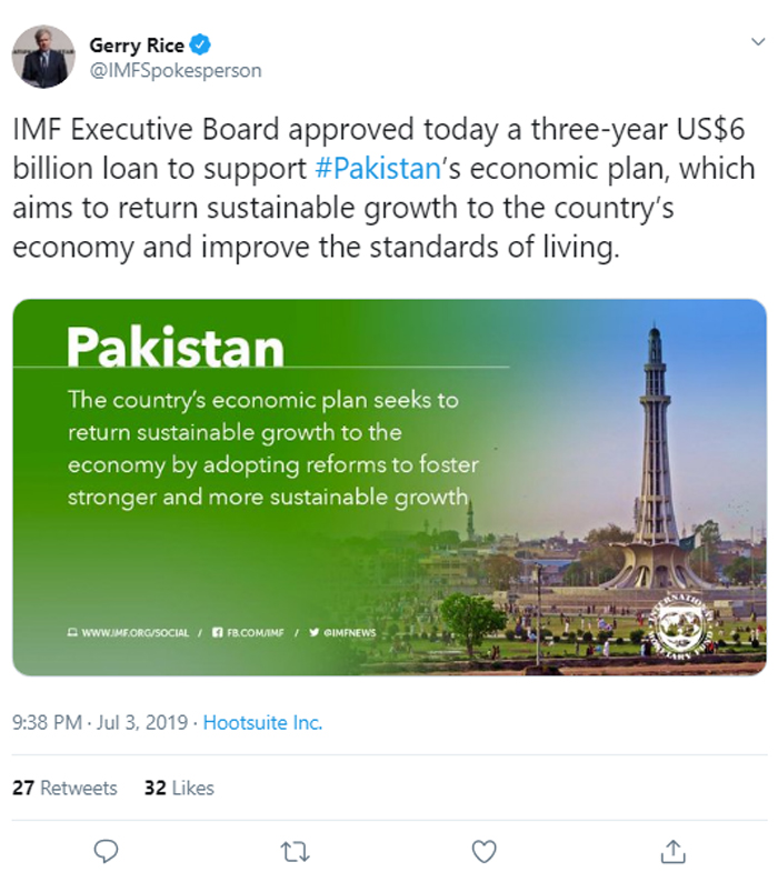 IMF approves three-year $6bn bailout package for Pakistan
