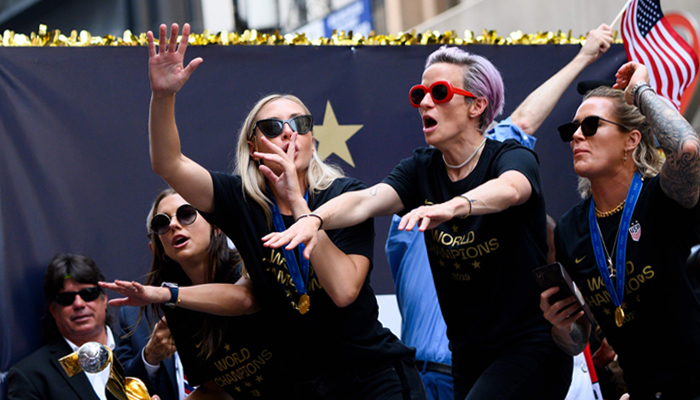 'Love more, hate less,' chants World Cup champ Rapinoe, snubbing White House