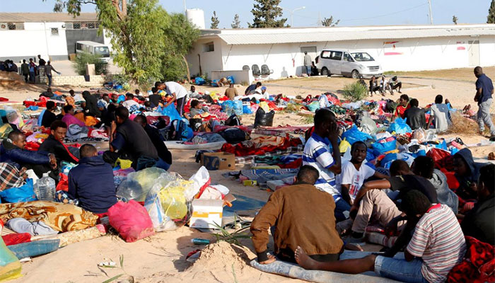 New migrants brought to Libya center hit by deadly air strike