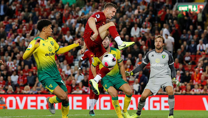 Liverpool thump promoted Norwich in Premier League opener