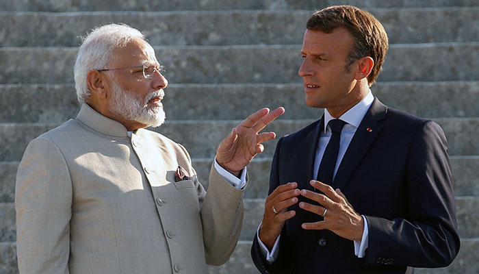France watching Kashmir rights, Macron tells Modi