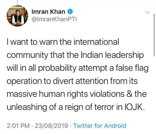 PM Imran warns of Indian false flag operation to divert attention from occupied Kashmir