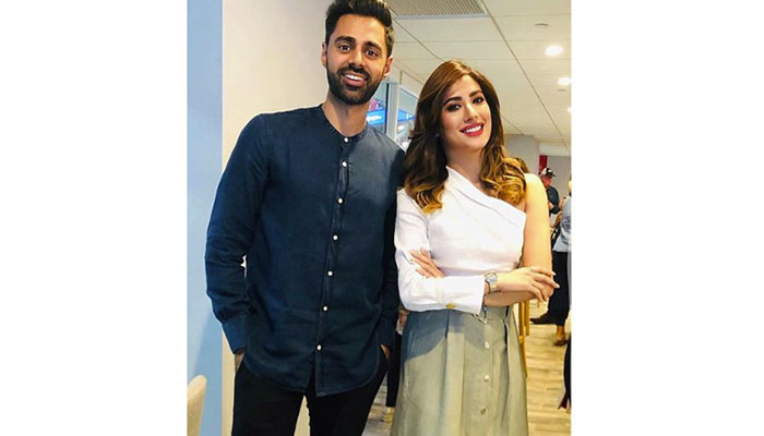 Mehwish Hayat runs into Hasan Minhaj at US Open final 